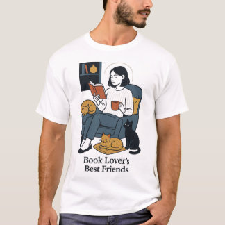 Book and Cats T-Shirt