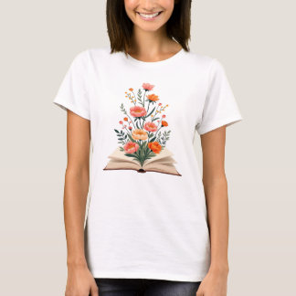 book and flowers T-Shirt