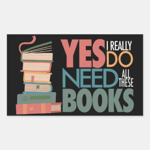 Book and Reading Love Rectangular Sticker