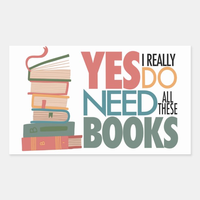 Book and Reading Love Sticker (Front)