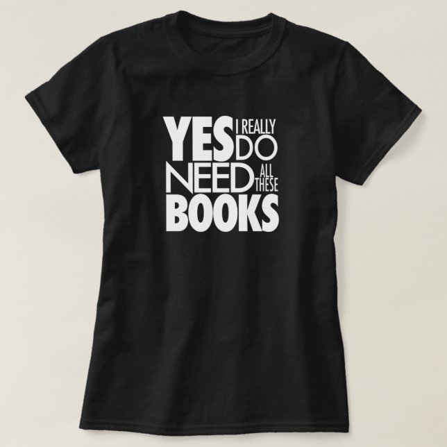 Book and Reading Love T-Shirt (Design Front)