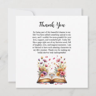 Book and Ring Theme Thank You Card