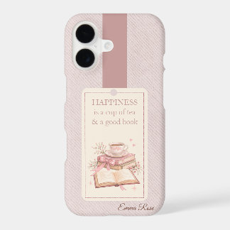 Book and Tea Phone Case | Personalised Reader Gift