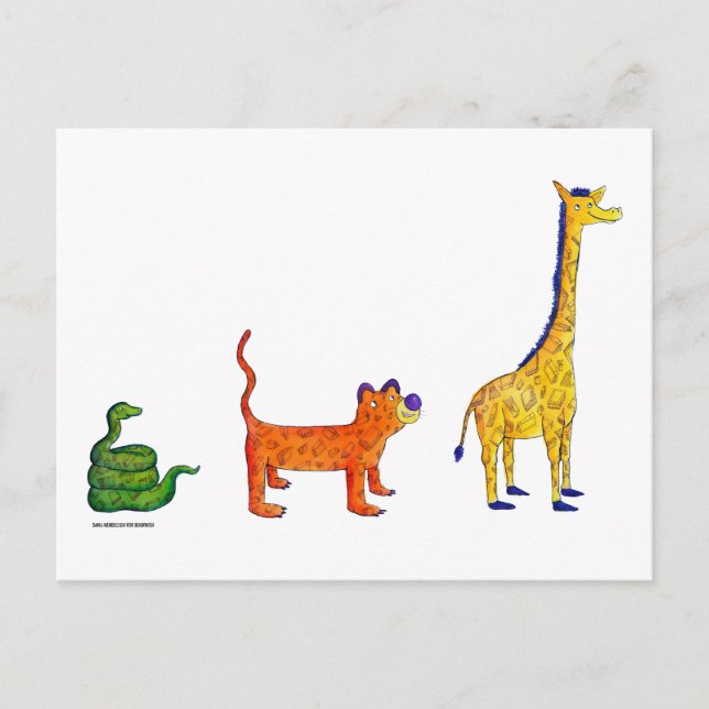 Book Animals Postcard (Front)