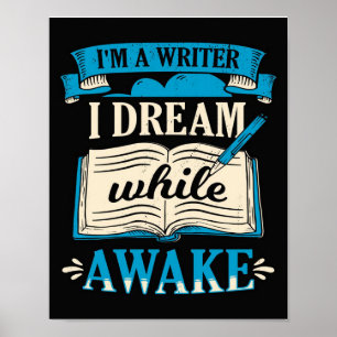 Book Author Writer   Funny Writer Design Poster