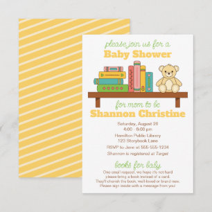 Book Baby Shower   Books for Baby Invitation
