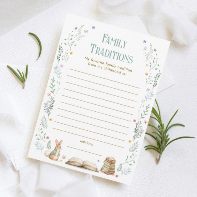 Book Baby Shower Family Traditions Game Card (Creator Uploaded)