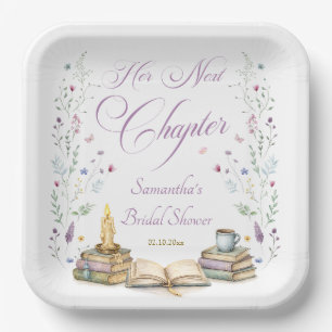 Book Baby Shower Paper Plate