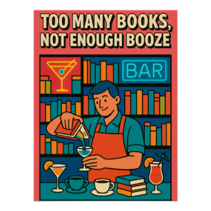 Book bar  funny meme quotes poster