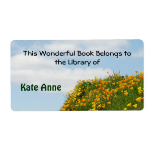 Book Belongs to Libriary of Your Name Book Tags