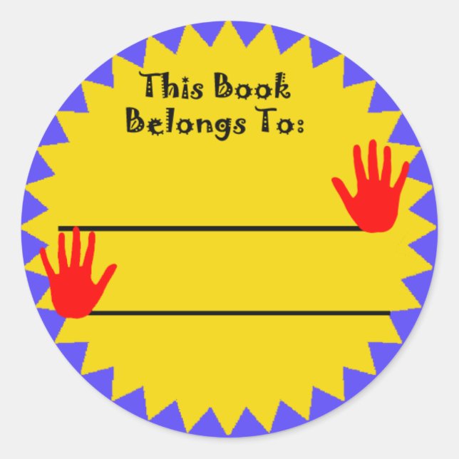 Book Belongs to Sticker (Front)