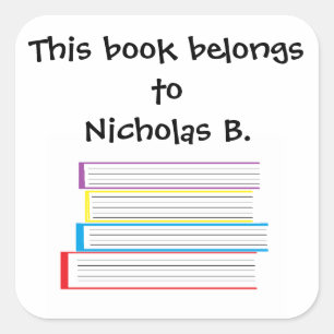 "Book belongs to..." Stickers