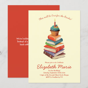 Book Birthday Party Kids Reading Invitation