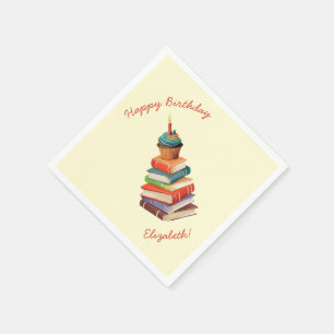 Book Birthday Party Kids Reading Napkin