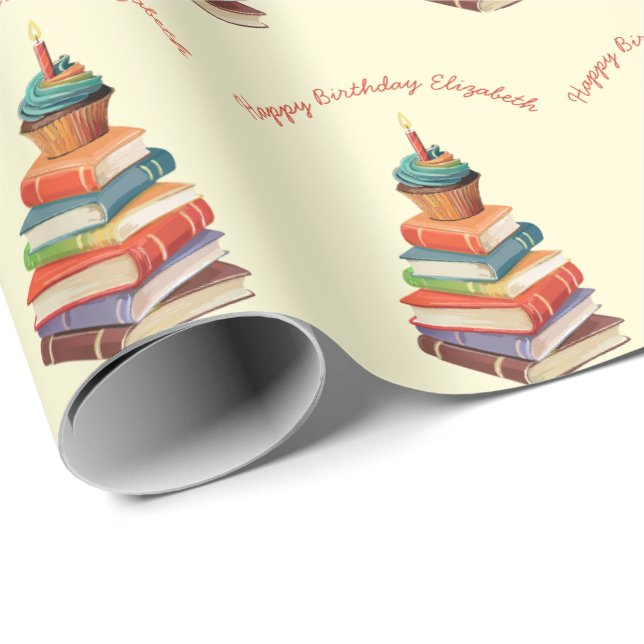 Book Birthday Party Kids Reading Wrapping Paper (Roll Corner)