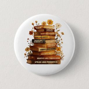 Book Black History Month 6 Cm Round Badge