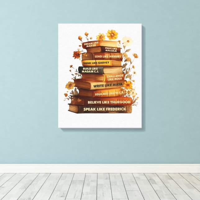 Book Black History Month Canvas Print (Insitu(Wood Floor))