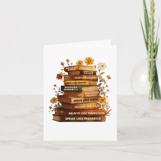 Book Black History Month Holiday Card (Front)
