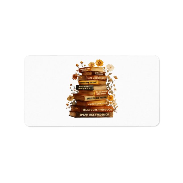 Book Black History Month Label (Front)