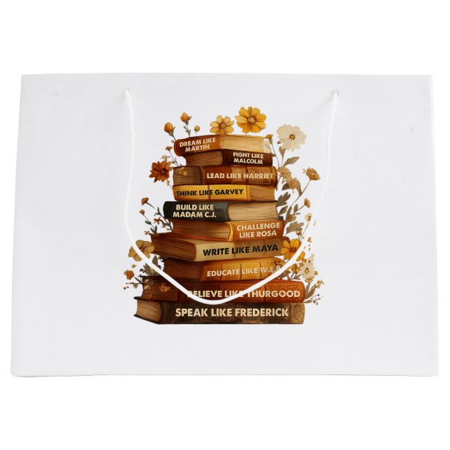 Book Black History Month Large Gift Bag (Front)