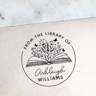 Book Blooms & Butterflies From the Library of Rubber Stamp