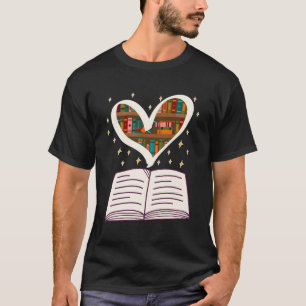 Book  book heart bookworm booknerd and Reading   1 T-Shirt