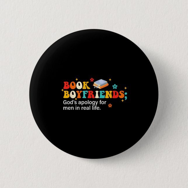 Book Boyfriends Definition Design  6 Cm Round Badge (Front)