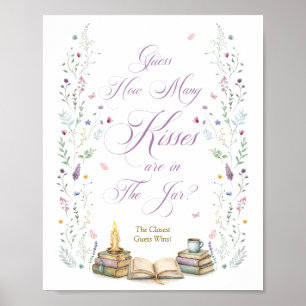 Book Bridal Shower Guess How Many Kisses  Poster