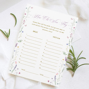 Book Bridal Shower How Old Were They Game Card