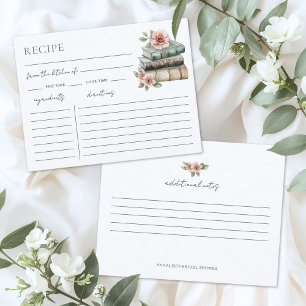 Book Bridal Shower Recipe Request Card