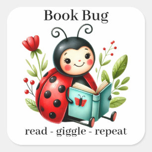 Book Bug Sticker Adorable Ladybug Bug Stickers