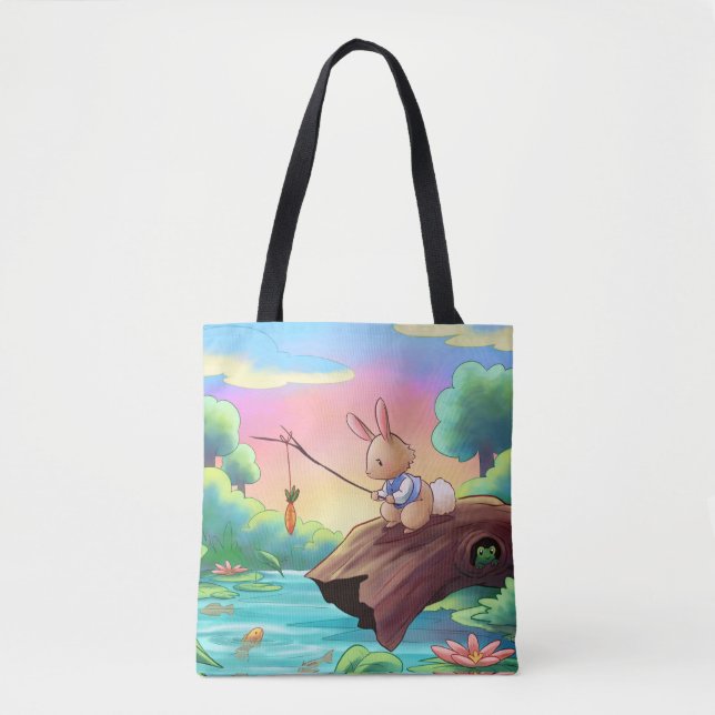Book Bunny Tote Bag (Front)