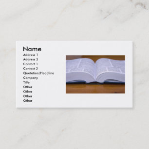 Book Business Card