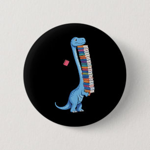 Book Carrying Dinosaur Reading Dino 6 Cm Round Badge