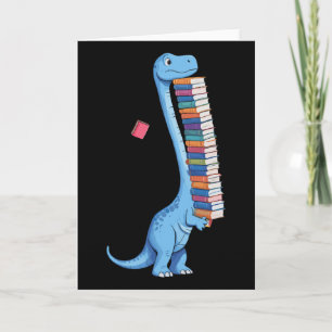 Book Carrying Dinosaur Reading Dino  Card