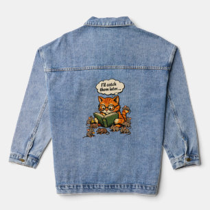 book cat denim jacket