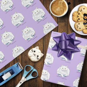 Book Cat Wrapping Paper