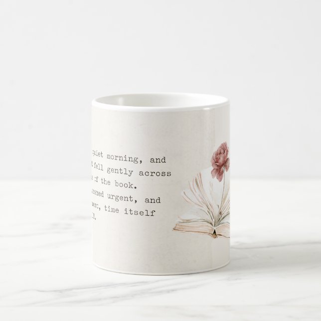 Book Chapter Red Rose Coffee Mug (Center)
