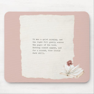 Book Chapter Red Rose Mouse Mat