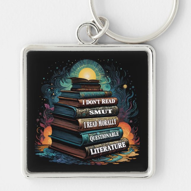 Book Choices Humour Key Ring (Front)