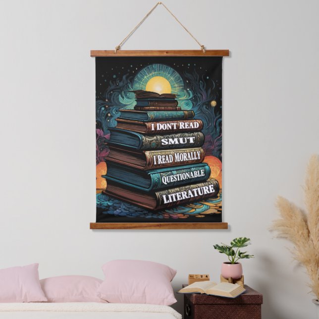 Book Choices Humour Square Hanging Tapestry (Bedroom)