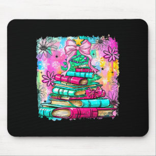 Book Christmas Tree Lights Teacher Librarian Book  Mouse Mat