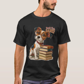 Book Club Barks Reading Dog Glasses T-Shirt