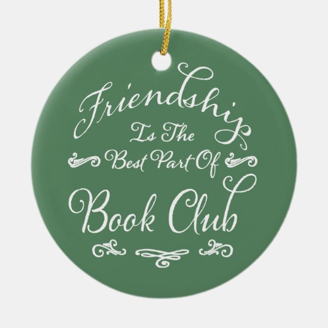 Book Club Best Friendship Ceramic Tree Decoration (Front)