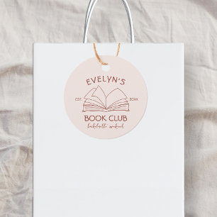 Book Club Bookish Hand Drawn Bachelorette Party Favour Tags