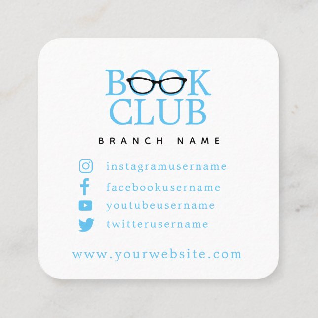 Book Club Business Card (Back)