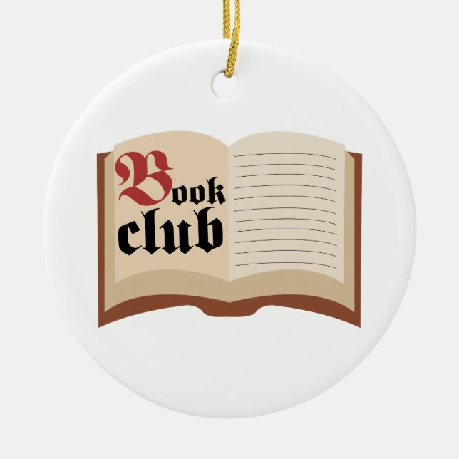 Book Club Ceramic Tree Decoration (Front)