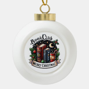 Book Club christmas Ceramic Ball Christmas Ornament