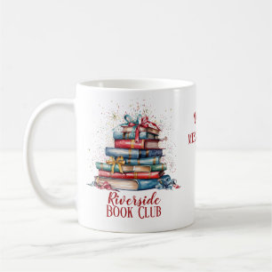 Book Club Christmas Custom Name Coffee Mug