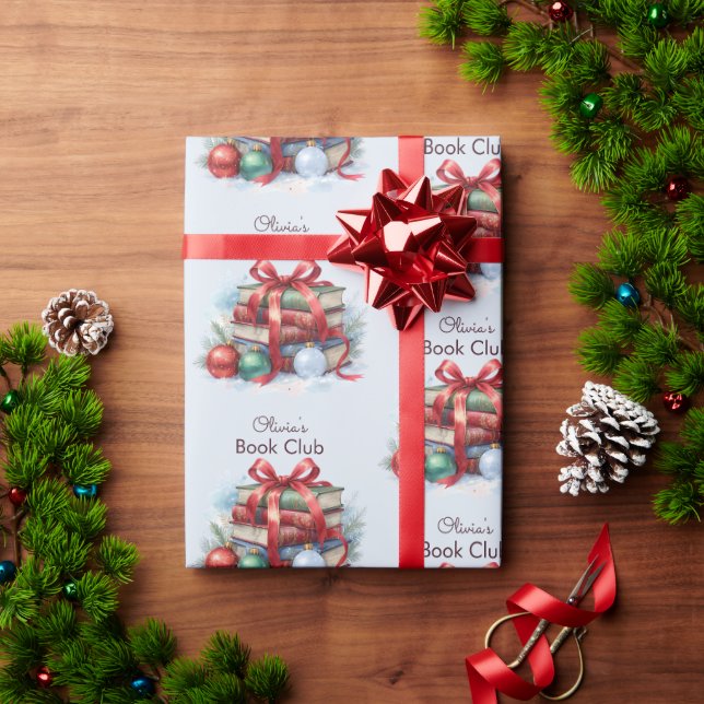 Book Club Christmas Personalised Wrapping Paper (Holiday Gift)